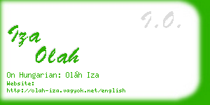 iza olah business card